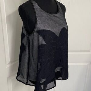 Hutch Anthropologie A line top M black boxy maternity